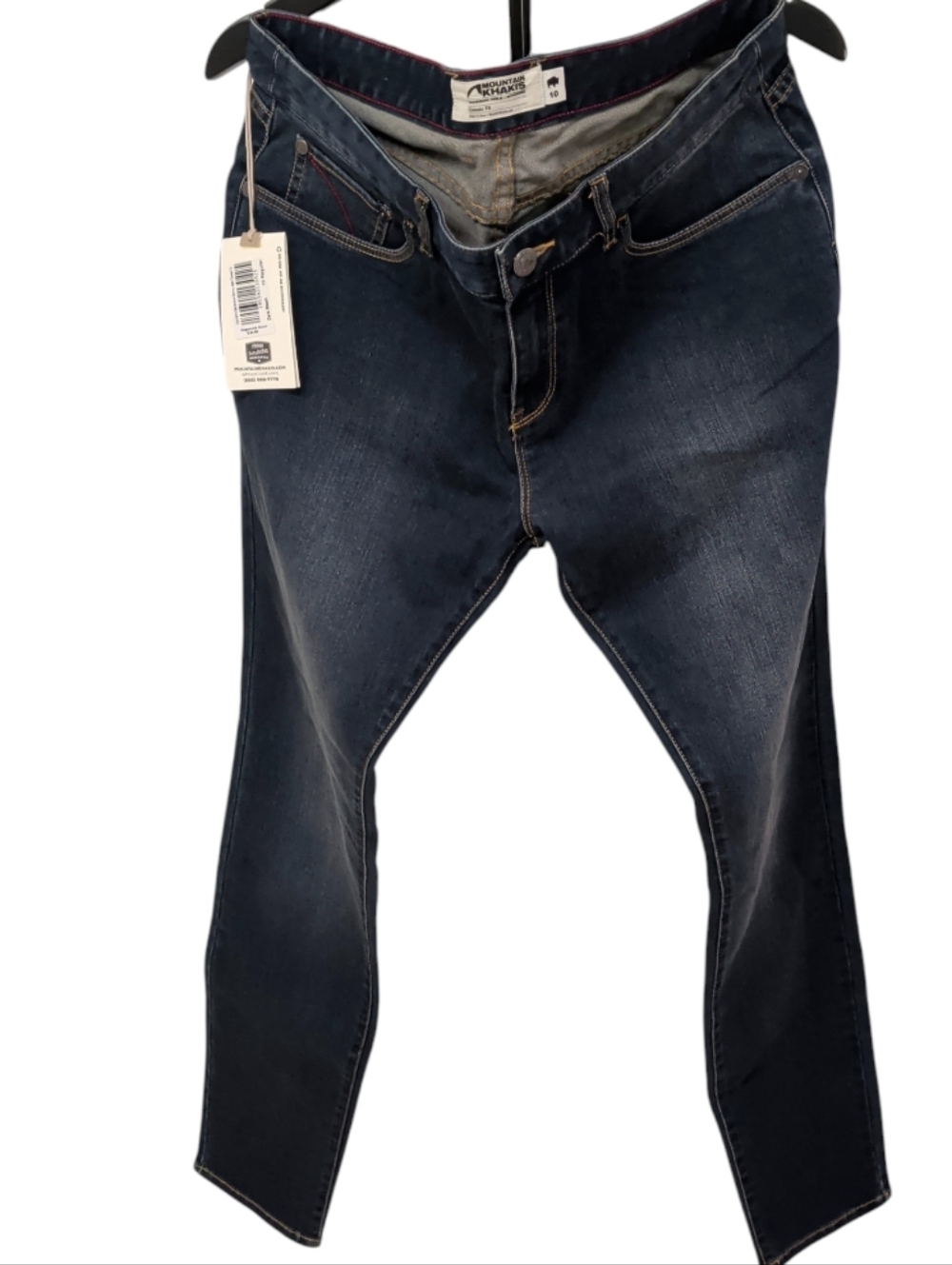 Retail $90 Mountain Khakis Genevieve Dark Wash Skinny Classic Fit Cotton Jeans